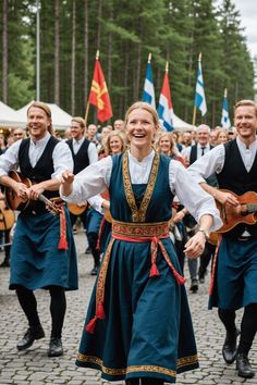 5 Exciting Finnish Cultural Festivals You Need to Experience! Finnish Folk Art, Midsummer Solstice, Folk Music Festival, Unmarried Women, Christmas Festivities, Music And Dance, Music And Art, Large Crowd, Cultural Festival