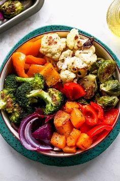 a bowl filled with different types of vegetables