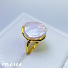 ✿ One picture corresponds to one product  ✿ Item:  Natural Freshwater Keshi Pearl Ring（Ring Size Adjustable freely） ✿ Genuine Freshwater Keshi Pearls: Irregular, natural shapes with unique luster and iridescence. ✿ Pearl Size: 16.2mm（W)      17.5mm（L) ✿ Pearl Color: Natural untreated，White Rainbow，with Wonderful iridescent luster ✿ Accessories material: 14K Gold Plating，Luxurious gold layer over sterling silver for added elegance and durability. ✿ The handmade Ring come in a fine gift bag, Ideal gifts for Valentines' Day, Mother's Day, Anniversary Day and Birthday to your girlfriend, daughter, wife, and mom to express your sincere love. ✿ We strive to provide you with high-quality jewelry, carefully examining the details of every pearl and every metal accessory. We provide customized servi White Rainbow, Metal Accessories, Keshi Pearls, Unique Jewelry Designs, Pearl Color, Natural Shapes, Pearl Size, Ring Ring, Pearl Ring