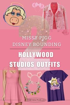 Two chic Miss Piggy Disney bounding outfits for Hollywood Studios! These Disney outfits blend casual comfort and style, inspired by The Muppets. Show off your love for Miss Piggy in diva Disneystyle! Disney Bounding Outfits, Fall Disney Outfits, Bounding Outfits, Fall Disney, Disneybound Outfits, World Trip, Disney World Outfits