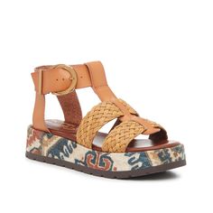 Circus by Sam Edelman-Katy Platform Sandal Prove that more is more in the Katy sandals from Circus by Sam Edelman. Complete with a geometric pattern along the platform, braided straps, and an oversized buckle detail. Brown Braided Sandals With Round Toe, Brown Braided Round Toe Sandals, Brown Braided Sandals For Vacation, Trendy Brown Sandals With Woven Sole, Trendy Woven Leather Sandals With Round Toe, Braided Leather Ankle Strap Sandals, Brown Woven Leather Wedge Sandals For Vacation, Brown Leather Braided Sandals, Brown Sandals With Braided Ankle Straps