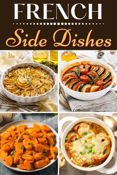 different dishes with the words french side dishes