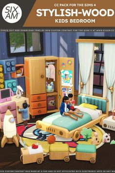 Omg, this Sims 4 Kids Bedroom CC (Furniture CC) is a must-have for any Sims 4 player! I highly recommend checking it out at number 61 on my Sims 4 Kids CC list. It features an array of Sims 4 Maxis Match items, including a cozy bed, fun toys, and much more. But wait, there's more! This list also includes amazing Sims 4 Kids CC clothes, stylish Sims 4 Kids hair, adorable Sims 4 Kids shoes, and so much more. Trust me, you won't want to miss out on these fantastic Sims 4 CC packs for your little Sims. Sixam Cc, Sims Packs, Sims 4 Bedroom, Sims 4 Children, Casas The Sims 4, Sims 4 Cc Packs, Sims 4 Cc Furniture, Kid's Bedroom