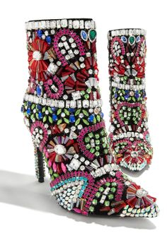 Miss Lola | Nico Multi Fully Embellished Anklet Boots – MISS LOLA Boots Colorful, Heels Luxury, Shoe Model, Miss Lola, Stylish Boots, High Heel Boots Ankle, Flash Photography, Women Party, Boots Knee