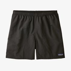 The original fun hogs  Baggies™ Shorts are made from a quick-drying SUPPLEX® 100% recycled nylon with a DWR (durable water repellent) finish to shed moisture. They have a casual fit  an elasticized waistband with internal drawstring and a polyester mesh lining. Front pockets (with self-draining mesh corners) are positioned to reduce drag in the water  and the rear pocket closes securely with a snap. And they’re Fair Trade Certified™ sewn  which means the people who made them earned a premium for Patagonia Baggies, Mens Shorts Outfits, Patagonia Shorts, Mens Workout Clothes, Selling Clothes, Designer Shorts, Outdoor Outfit, Casual Fits, Mens Bottom