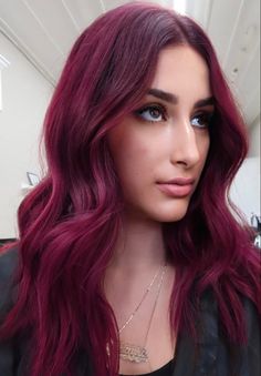 Berry Hair Color Burgundy, Raspberry Red Hair Color, Midnight Rose Hair Color, Garnet Red Hair, Chocolate Raspberry Hair, Midnight Ruby Hair Color, Merlot Hair, Dark Red Magenta Hair, Deep Violet Hair