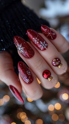 15 Christmas Nails Trendy Styles – Get Ready to Dazzle! 💅 Get ready to shine this holiday season with these Christmas Nails Trendy styles that everyone is raving about! From classic Christmas Nails Acrylic to stunning Christmas Gel Nails, there\'s a look for every occasion. 🎅✨ Looking for festive December Nails or sleek Winter Nails Acrylic? We\'ve got you covered. Embrace the holiday spirit with Xmas Nails and creative Christmas Nail Designs that will take Her Nails to the next level. Try Re... Nail Art Noel, Nails Easy