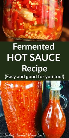 homemade fermented hot sauce recipe in a jar