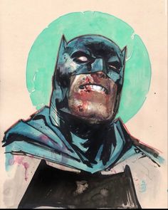 a drawing of a man in a batman costume