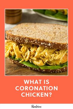 what is coronation chicken? with an orange background