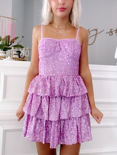 Rapunzel Ruffle Purple Dress | Sassy Shortcake Sassy Shortcake, Say Yes To The Dress, Patriotic Dresses, Preppy Girls, Graduation Dresses, Girly Dresses, Medium Purple, Yes To The Dress, 8th Grade