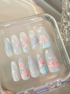 Ballet Nails, Fake Nails Designs, Anime Nails, Fancy Nails Designs, Beauty Nails Design, Cute Nail Art Designs, Gel Nails Diy, Nail Art Designs Diy, Pretty Nail Art Designs