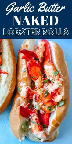 this garlic butter naked lobster rolls recipe is so good and easy to make