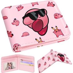 [Exquisite Pattern] - Our Cartoon Wallet For Teen Boys Is Made Of Super Mlicrofiber Leather And Has Complete Seams And Premium Pattern Printing Craftsmanship. [Unique Cartoon Theme] - Each Coin Purse For Boys Girls Kids Is Designed With A Different Cartoon Character, Cute And Eye-Catching. The Pattern Is Unisex For Both Men & Women To Use. [Keep Your Bag Tidy] - Bi-Fold Open & Close Design For Our Boys Girls Cash Wallet, Spacious Interior Design With Credit Card Slots X 4, Coin Pocket With Zippe Pink Rectangular Kawaii Wallet, Casual Pink Wallet With Card Slots, Casual Pink Wallets With Card Slots, Casual Pink Rectangular Wallet, Cute Red Wallets For Daily Use, Wet Sloth, Kids Bead Bracelet, Wallets For Boys, Wallets For Girls