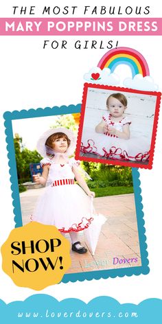 Dress up your little girl with this very comfortable dress for a Mary Poppins inspired party! Mary Poppins Dress, Mary Poppins Costume, Practically Perfect In Every Way, Practically Perfect, Baby Girl Shower Gifts, Princess Dresses