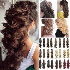 Claw Clip In Body Wave Hair Extensions Long Curly Wavy Ponytail Hair Extensions Synthetic Hair Pieces For Women Girls 2024 - $12.49 Ponytail Wavy, Body Wave Hair Extensions, Claw Ponytail, Ombre Blond, Ponytail Hair Piece, Wavy Ponytail, Long Hair Extensions, Hairpieces For Women, Curly Ponytail