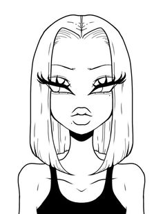 Baddie Face Drawing, Virtual Drawing Ideas, Printable Colouring In Sheets, Color Sheets Printable, Easy To Draw Cartoon Characters, Baddie Coloring Pages Printable, Cute Coloring Pages For Teens