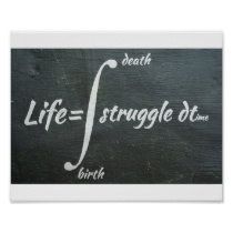 Life Integral - Math Poster | Zazzle.com Life Equation, Personal Core Values, Handyman Logo, Classroom Motivation, Engineers Day, Wedding Highlights Video, Science Stickers, Math Jokes, Math Poster