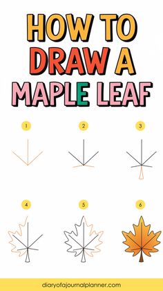 how to draw a maple leaf with the words, how to draw a maple leaf