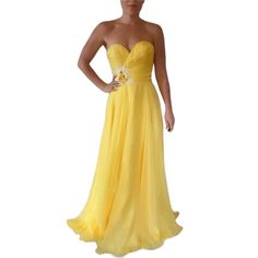 Never Worn Its A Beautiful Gown, That Will Make You Stand Out B24 Strapless Floor-length Dress With Sweep Train For Prom, Glamorous Strapless Ball Gown For Banquet, Yellow Dresses With Fitted Bodice For Banquets, Yellow Dresses With Fitted Bodice For Banquet, Floor-length Gown With Lined Bodice For Banquet, Yellow Dress With Fitted Bodice For Banquet, Elegant Yellow Ball Gown Dress, Yellow Gown For Banquet And Prom Season, Yellow Gown For Banquet During Prom Season