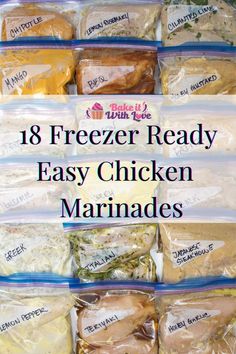 Best Chicken Marinades, Chicken Breast Marinade, Chicken Thigh Marinade, Chicken Freezer Meals, Diy Mixes