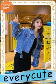 All Match Denim Jacket Women Patchwork Loose Causal Short Jacket Korean Student Coats Fashion Design Blue Lady Outwear New Spring Patchwork Denim Jacket With Long Sleeves, Spring Patchwork Long Sleeve Denim Jacket, Trendy Patchwork Long Sleeve Denim Jacket, Trendy Long Sleeve Patchwork Denim Jacket, Casual Blue Patchwork Denim Jacket, Casual Blue Denim Jacket With Patchwork, Blue Patchwork Denim Jacket With Long Sleeves, Blue Patchwork Long Sleeve Denim Jacket, Blue Long Sleeve Patchwork Denim Jacket