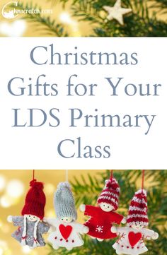 christmas gifts for your kids'primary class book cover with ornaments hanging from the tree