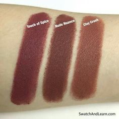 Maybelline Creamy Matte Lipstick, Brown Nude Lipstick, Brown Lipstick Shades, Lipstick Guide, Maybelline Cosmetics, Touch Of Spice, Nail Art Tutorials