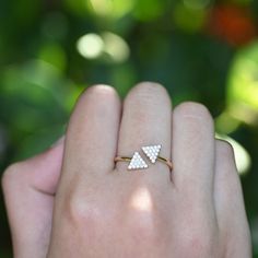 💙 14k Solid Gold Open Double Trigon Ring. Real Gold Triangle Cluster Ring with premium grade D Color (colorless) VS/SI clarity moissanite. 💙 Our jewelry is handcrafted with love and great care at San Francisco Bay! 💙 You will receive them exactly as pictured. We don't use any filters, all photos are authentic and unedited. 💙 The ring material is 14k Solid gold, should not be confused with gold plating or filling. It won't tarnish or fade over time. 💙 We're offering the finest quality and we Symbolic 14k Gold Diamond-cut Jewelry, Symbolic 14k Gold Jewelry With Diamond Cut, Symbolic 14k Gold Diamond Cut Jewelry, Adjustable Fine Jewelry Rings With Diamond Cut, Adjustable 14k Gold Diamond Ring With Vs Clarity, Adjustable 14k Gold Diamond Ring In Fine Jewelry Style, Adjustable 14k Gold Rings With Diamond Accents, White Gold Promise Jewelry Stamped 14k, White Gold 14k Stamped Promise Jewelry