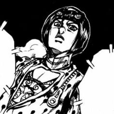 Bruno Buccellati Manga, Manga Icons Black And White, Jjba Pfp, Manga Black And White, Icons Black And White