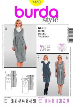 a woman's dress and top sewing pattern from burda style