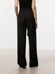 MO&Co. Women's Belt Wide Leg Pants These pants are calling for a slouchy business day. Crafted from well-made fabric, they are shaped with a streamlined straight silhouette with a fully smooth and comfy texture. Feature a wrap and adjustable waistline design to offer a flattering fit, while the pleats and creases on the front add elegance and extra ease to the business vibe. Features : - Relaxed straight leg cut- Wrap style, adjustable waistline design- Pleats and creases on the front Code: MBD2 Chic Business Pants With Pockets, Chic Business Bottoms With Welt Pockets, Wide Leg Stretch Dress Pants For Business, Business Stretch Wide Leg Dress Pants, Stretch Wide Leg Dress Pants For Business, Chic Tapered Leg Office Pants, Minimal Stretch Workwear Bottoms With Pockets, Chic Tailored Solid Pants, Chic Tailored Solid Color Pants