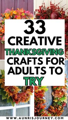 thanksgiving wreaths with the words 33 creative thanksgiving crafts for adults - to try out