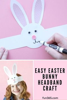 an easy easter bunny headband craft for kids