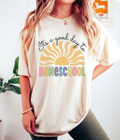 Homeschool Mama Shirt Homeschooling Mom Gift for Homeschooler Gift Homeschool Teacher Mom Shirt Back to Homeschool Shirt  Celebrate your homeschooling journey with this stylish Homeschool Mama Shirt, perfect for any homeschooling mom or teacher! Ideal for back-to-homeschool or as a thoughtful gift, this comfortable shirt adds fun and personality to your wardrobe. For a more generously oversized appearance, we recommend sizing up by 1 size from your usual size. To ensure the perfect fit for you, please refer to the product dimensions available in the photo section.  The designs might look smaller in print for smaller variants because our Mockups only showcase adult XL size, while the design will scaled on the smaller variants especially kids' sizes.  Additionally, please be aware that there Back To Homeschool, Homeschool Teacher, Teacher Mom, Canvas Sizes, Mama Shirt, Mom Shirt, Shirt Ideas