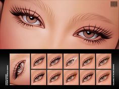 the eyes and eyelashes of a woman with long lashes are shown in this screenshot