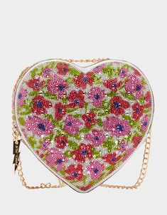 STONE HEART CONVERTIBLE BAG CREAM | Women's Floral Handbags – Betsey Johnson Fancy Purses, Heart Shaped Bag, Grey Crossbody Bag, Betsey Johnson Purses, Rainbow Bag, Floral Handbags, Convertible Crossbody Bag, Pink Crossbody Bag, Heart Quilt