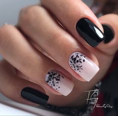 Short Square Black Nails, Black Nail Designs Short, Nails Of 2023, Subtle Nail Art, Aqua Nails, Nails Arts