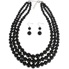 PRICES MAY VARY. Material: faux pearl Color : Black Package:Including 1pcs Necklace(18inch+2.36inch), 1pair Earrings Special: wear our delicate faux pearl necklace, matching pearl earrings, delicate jewelry always shows the elegance and charm of women, making you look elegant, confident, shiny and charming, and bringing you a good mood 100% satisfaction and money back guarantee. If there are any problems with the purchase, please feel free to contact us, we will help to fix the problem or make t Multi Strand Pearl Necklace, Chunky Pearl Necklace, Jewelry Chunky, 2025 Wedding, Heart Choker Necklace, Chunky Pearls, Necklace Matching, Pearl Statement Necklace, Black Pearl Necklace