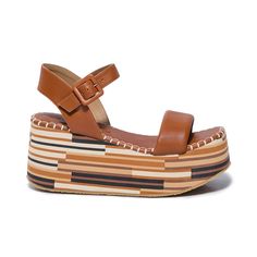 Marley Platform Sandal Casual Multicolor Leather Wedge Sandals, Modern Brown Wedge Sandals For Spring, Modern Brown Leather Wedge Sandals, Multicolor Leather Wedge Sandals With Round Toe, Multicolor Leather Wedge Sandals For Spring, Modern Brown Wedge Sandals With Leather Footbed, Spring Multicolor Leather Wedge Sandals, Brown Leather Wedge Sandals For Spring, Brown Leather Wedge Sandals With Woven Sole