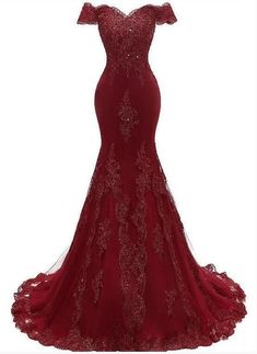 डिजाइनर कपड़े, Burgundy Evening Dress, Mermaid Prom Dresses Lace, Prom Dresses Long Mermaid, Lace Evening Gowns, Prom Dresses 2018, Red Evening Dress, Party Gown, Formal Gown