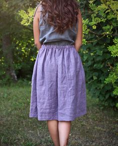 PORTO linen elastic waist skirt have 2 pockets. Those skirts are knee length, will look elegant wearing in summer. Washed linen is soft and will keep you cool in hot summer days. Color in picture: Amethyst Combined in pictures with EVA Shadow Gray top --------SIZING GUIDE BODY-------- SIZE XS Chest 84 cm / 33.1 in Waist 68 cm / 26.8 in Hip 92 cm / 36.2 in SIZE S Chest 88 cm / 34.6 in Waist 72 cm / 28.3 in Hip 96 cm /37.8 in SIZE M Chest 92 cm / 36.2 in Waist 76 cm / 29.9 in Hip 100 cm / 39.4 in Summer Bottoms With Pockets And Relaxed Fit, Summer Linen Relaxed Skirt, Beach Linen Skirt With Elastic Waistband, Beach Midi Skirt With Pockets, Knee-length Beach Skirt With Pockets, Linen Skirted Bottoms With Pockets, Skirted Linen Bottoms With Pockets, Beach Linen Skirt With Pockets, Knee-length Linen Gathered Skirt