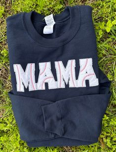 We LOVE these cozy cute sweatshirts! And design options are limitless! We love the baseball letters for mama or nana or sis! Available for everybody in the family, these are a unisex fit. These sweatshirts are the best! So many color combinations available! Please message me if you have any questions! You can even order a size up to wear it with tights! These have been a huge hit!  For Youth: https://www.etsy.com/listing/217960410/youth-monogram-sweatshirt-big-large For Toddler: https://www.etsy Casual Personalized Tops For Game Day, Personalized Team Spirit Cotton Tops, School Spirit Cotton Sweatshirt For Baseball Season, Personalized Cotton Tops For Team Spirit, Personalized Sporty Cotton Tops, Casual Tops With Letter Embroidery For Sports Events, Casual Sweatshirt With Letter Embroidery For Mother's Day, Customizable Cotton Varsity Sweatshirt, Casual Mother's Day Sweatshirt With Letter Embroidery