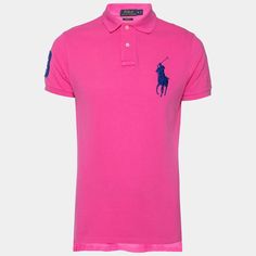 description: Polo Ralph Lauren's polo t-shirts have always been a classic pick for anyone. This iteration is tailored using cotton in a pink hue and finished off with short sleeves and a buttoned placket. Complete your casual look with a pair of jeans and sneakers..gender: Men.includes: The Luxury Closet Packaging.Size: MEDIUM.Fabric: Cotton.Composition: Fabric: 100% Cotton.Closure: Buttoned.Measurement: Chest: 40' ; Sleeve length: 8' ; Length: 27.5'.Occasion: Casual.Condition:.Good.This item is in good condition with minor pilling and discoloration throughout the fabric. Fitted Pink Sporty Polo Shirt, Fitted Pink Polo Shirt With Short Sleeves, Sporty Pink Polo Collar Top, Fitted Pink Polo Collar T-shirt, Pink Cotton Polo Collar Top, Pink Cotton Polo Collar T-shirt, Classic Fitted Pink Polo Shirt, Pink Cotton Polo Shirt With Polo Collar, Pink Polo Collar Casual T-shirt