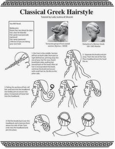 Greek Updo Hairstyles, Ancient Greek Hairstyles For Women, Ancient Rome Hairstyles, Ancient Greece Makeup, Homestead Hairstyles, Hekate Costume, Greece Hairstyles, Ancient Roman Hairstyles, Ancient Greek Hairstyles