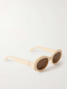 Celine Triomphe Sunglasses, Celine Glasses, Celine Eyewear, Celine Triomphe, Gucci Eyewear, Winter Beauty, Acetate Sunglasses, Fine Watches, Oval Sunglasses