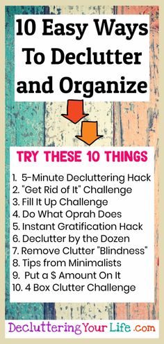 the 10 easy ways to declutter and organize your home with this free printable