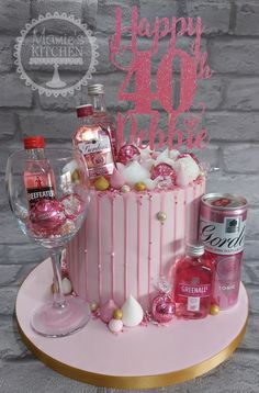 Pink Cake For Birthday, 40 + 1 Birthday Cake, 40th Cakes Women, 40tg Birthday Cake Women, Barbie 40th Birthday Cake, 21st Birthday Cakes For Girls Turning 21 Classy, 40th Cake Ideas