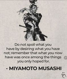 the quote is written in black and white with an image of two samurais on it