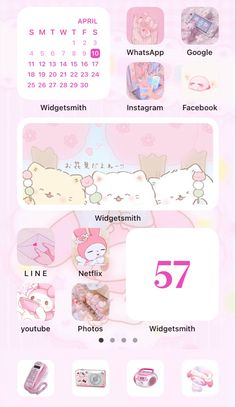 the pink hello kitty theme is displayed in this screenshot